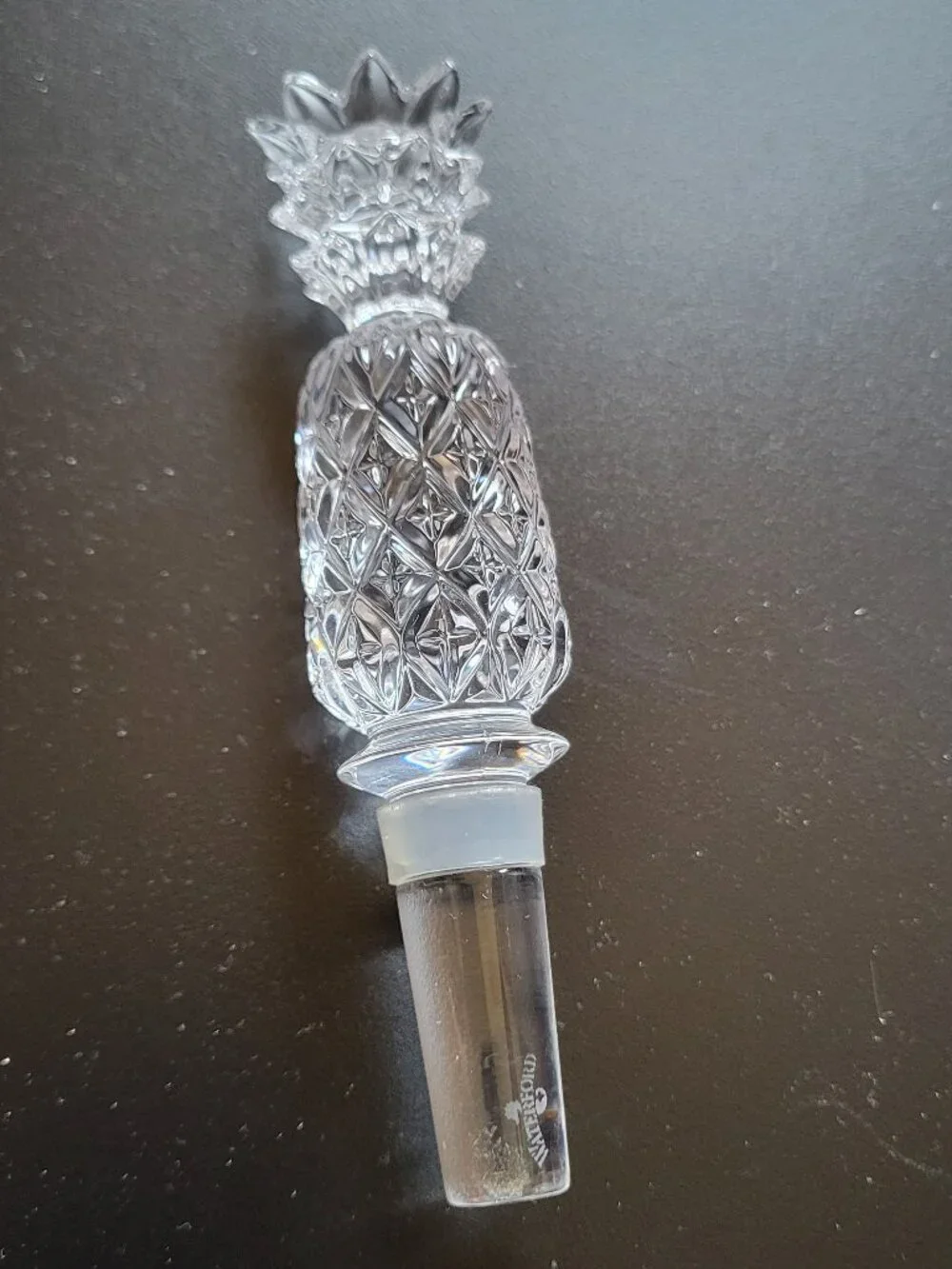WATERFORD Crystal Hospitality PINEAPPLE Bottle Decanter Stopper 5” Tall  #129424
